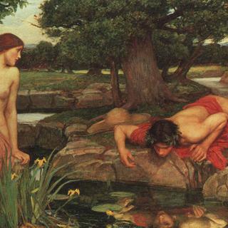 Narcisse et Echo, une oeuvre du peintre John William Waterhouse. [DP]