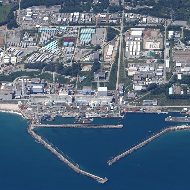 Vue aérienne de la centrale de Fukushima. [Tsuyoshi Matsumoto]