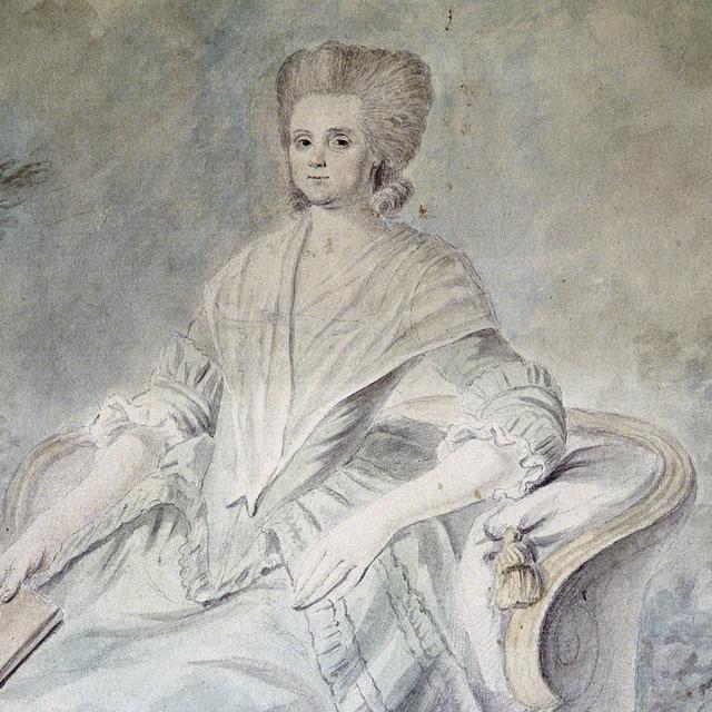 Portrait de Olympe de Gouges (Madame Aubry) (1748-1793), femme de lettres et révolutionnaire française. Aquarelle anonyme du 18e siècle. Paris, Musée du Louvre. [Leemage / AFP]