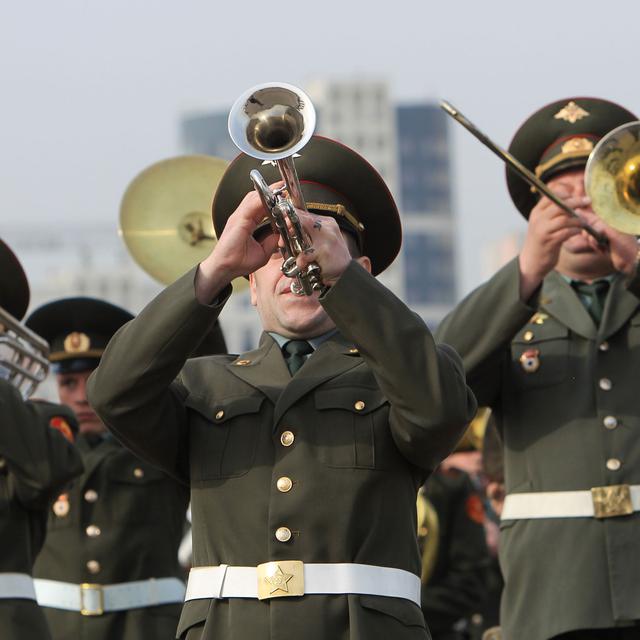 Un brass band militaire russe en 2010. [Ria Novosti]