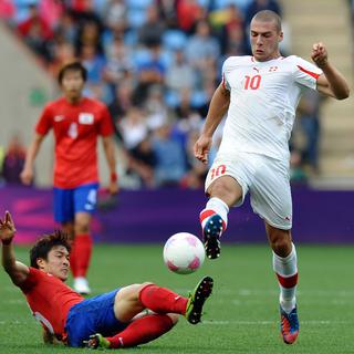 Pajtim Kasami lors des JO 2012 contre la Corée du Sud. [Paul Ellis]