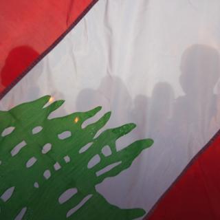 Le drapeau libanais. [Mohammed Abed]