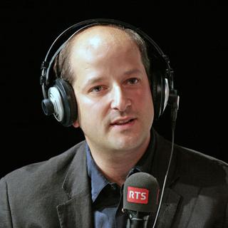 Grégoire Junod à "L'Agence", le 5 mai 2013. [Cécile Möller]