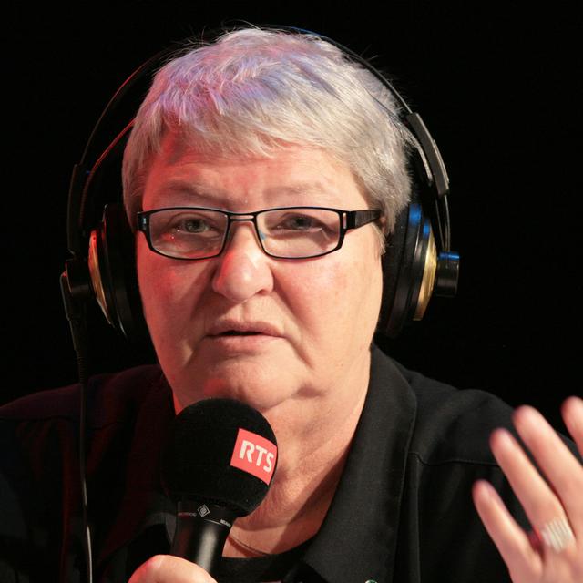 Pierrette Roulet-Grin à "L'Agence" le 30 mars 2014. [Jean-Marc Nyfeler]