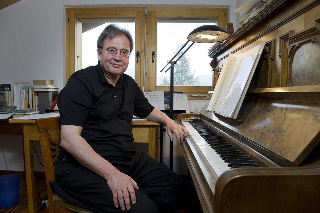 Le compositeur et musicien Jean-Luc Darbellay. Musique en Mémoire 24-28 novembre 2014 [Keystone - Jean-Christophe Bott]