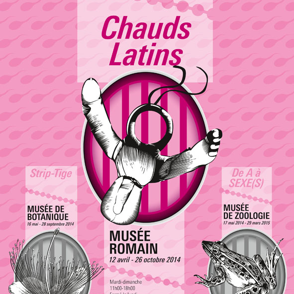 L'affiche de l'exposition "Chauds Latins". [Musée Romain de Vidy]