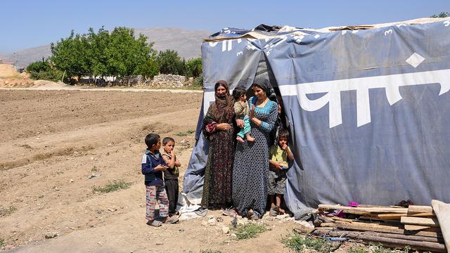 Dans un camp de réfugiés syriens de la Bekaa. [David Hury]