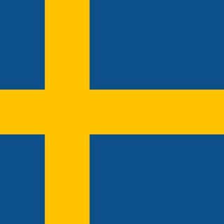 Le drapeau suédois.