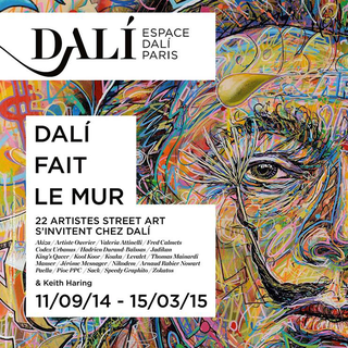 Affiche de l'exposition "Dalì fait le mur" à Paris. [Espace Dalì]