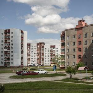 Une ville modèle selon les architectes soviétiques. [RTS - Niels Ackermann]