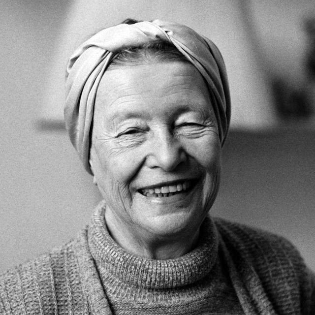 Simone de Beauvoir, Paris 1983. [Michèle Bancilhon]
