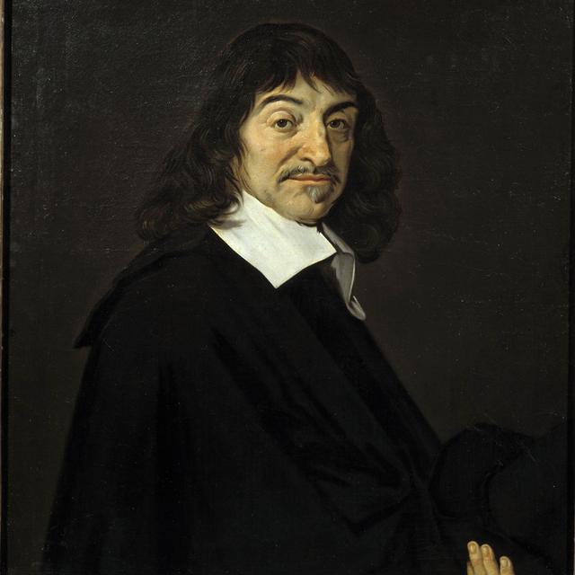 "Portrait de René Descartes (1596-1650) philosophe". Peinture d'après Frans Hals (l'Ancien) (1581/1585-1666) 17e siècle.