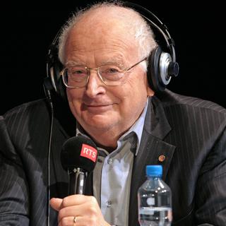 Jacques Neirynck à "L'Agence", le 15 mars 2015. [Cécile Möller]