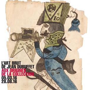 L'affiche de l'exposition "L’art brut de Jean Dubuffet, aux origines de la collection". [artbrut.ch]