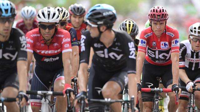 Course "La Vuelta" 2017. [JOSE JORDAN / AFP]