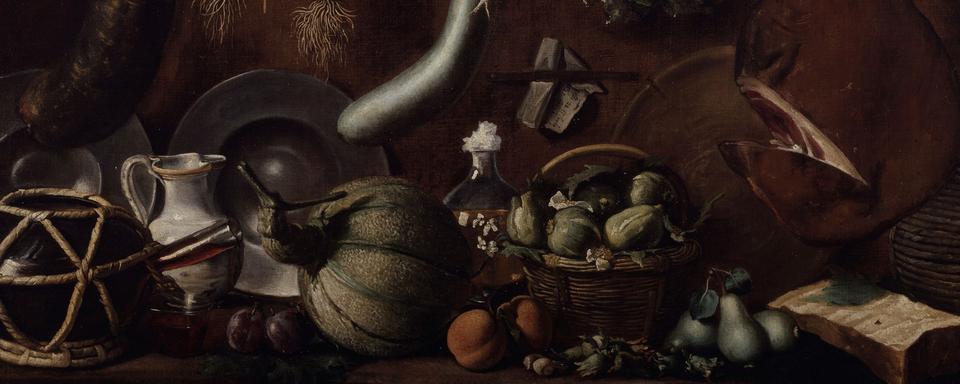 "Garde-manger avec vaisselles et aliments" (1625), de Jacopo Chimenti dit l'Empoli. [Leemage - Luisa Ricciarini]