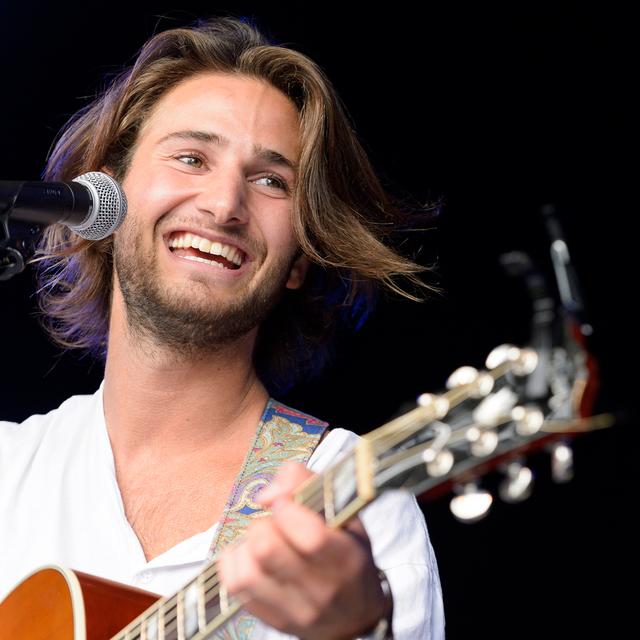 Le snowboarder et musicien Pat Burgener sur la scène de "Music In the Park" du Montreux Jazz Festival 2016. 
Anthony Anex
Keystone [Keystone - Anthony Anex]