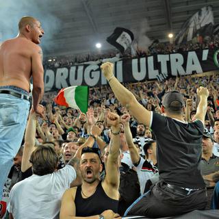 Les supporters de la Juventus de Turin dans leur tribune durant un match de la Champions League en 2015.
Lahalle Pierre/Presse Sports
AFP [AFP - Lahalle Pierre/Presse Sports]