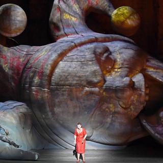 La mezzo-soprano Marie-Ange Todorovitch dans Rigoletto de Verdi, en juillet 2017 à Orange.
BORIS HORVAT
AFP [BORIS HORVAT]