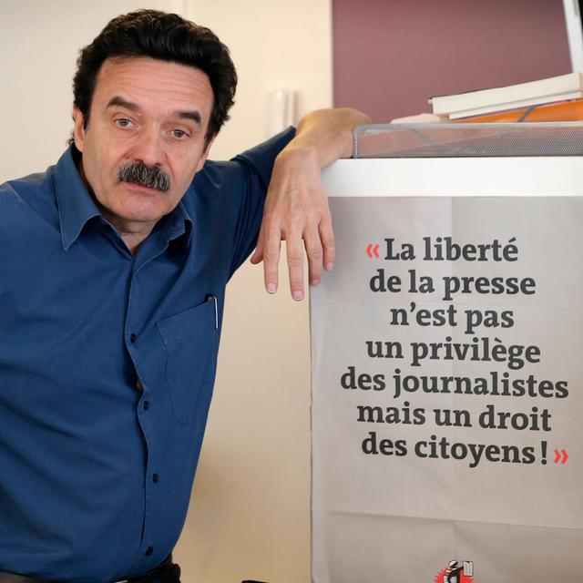 Edwy Plenel, cofondateur du site français dʹinformations payantes Médiapart. [AP/Keystone - Francois Mori]