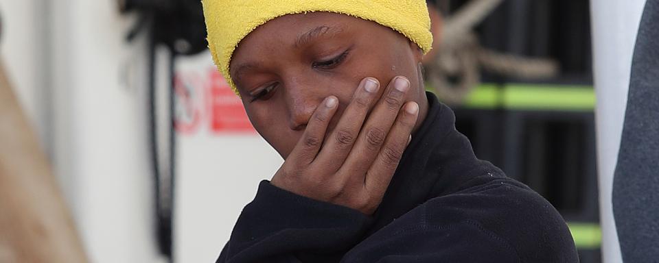 Une réfugiée. [NurPhoto/AFP - Gabriele Maricchiolo]