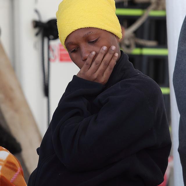 Une réfugiée. [NurPhoto/AFP - Gabriele Maricchiolo]