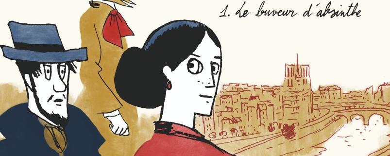 Couverture de la BD "Swan - Tome 1 : Le buveur d'absinthe" de Nejib. [éditions Gallimard BD]