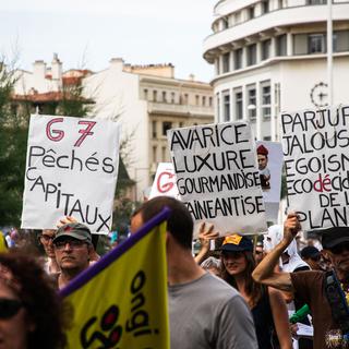 Manifestation anti-G7, France 13 juillet 2019. [AFP - Jerome Gilles / NurPhoto]