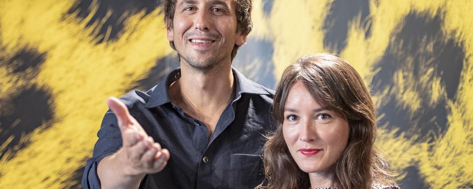 Le réalisateur Stéphane Demoustier et l'actrice Anais Demoustier au festival du film de Locarno. [KEYSTONE - Urs Flueeler]