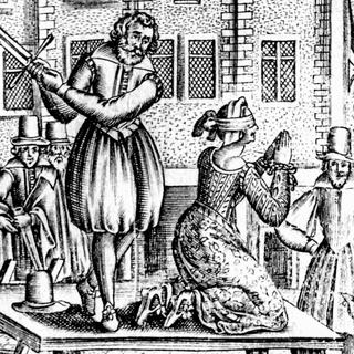 Exécution d'Eleonora Dori (vers 1576-1617), favorite de Marie de Médicis, accusée de sorcellerie et décapitée en place de Grève, à Paris. [Roger-Viollet/AFP]
