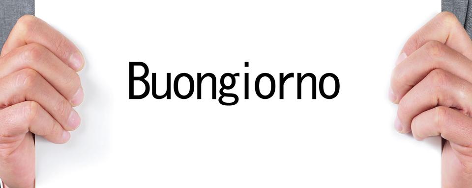 En langue italienne, "bonjour" se dit "buongiorno". [nito]