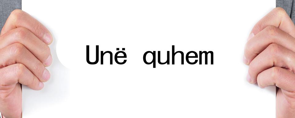 En langue albanaise, "Je m'appelle" se dit "Unë quhem" (exemple avec le prénom Valbona). [nito]