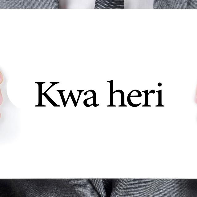 En langue swahili, "Au revoir" se dit "Kwa heri". [nito]