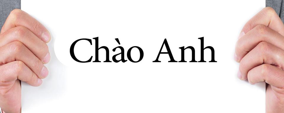 En langue vietnamienne, "Au revoir" se dit "Chào Anh". [nito]