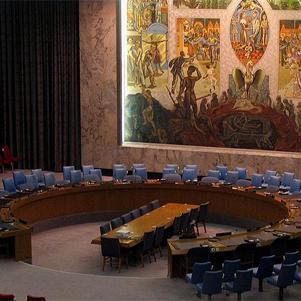 La salle du Conseil de sécurité au siège new-yorkais de l'Organisation des Nations Unies. [Bernd Untiedt]