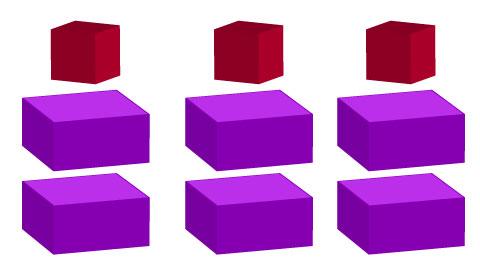 Neuf pièces pour former un seul cube.
