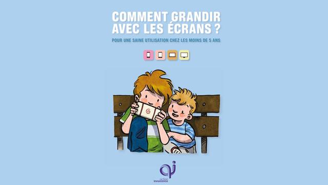 Comment grandir avec les écrans? Un flyer d'Action innocence. [Action innocence]