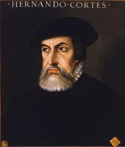 Portrait de Cortés d'après l’œuvre originale obtenue par l'historien Paul Jove