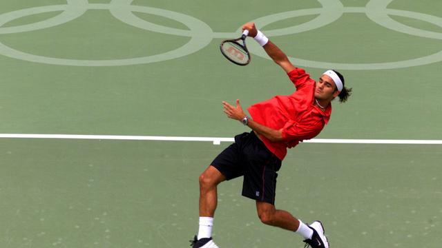 Roger Federer, en 2000, au tournoi olympique de Sydney. Etait-ce déjà le même Roger? [Keystone - Amy Sancetta]
