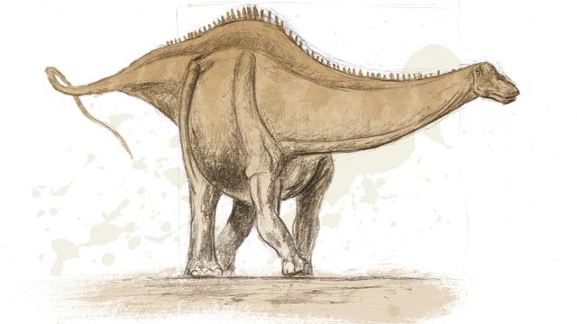 Représentation d'artiste d'un sauropode.
Jurassica/ikonaut [Jurassica/ikonaut]