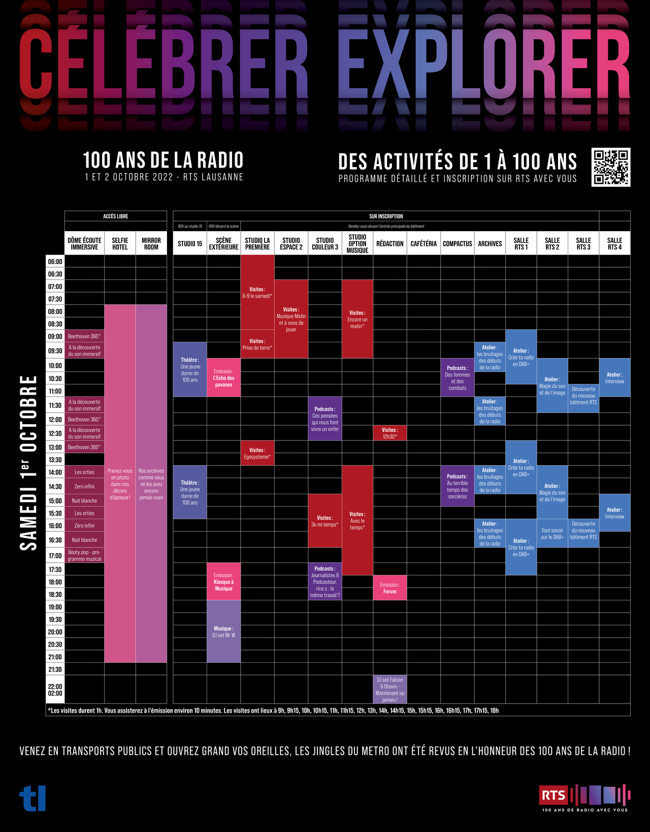 100 ans de la Radio: programme du samedi 1er octobre.