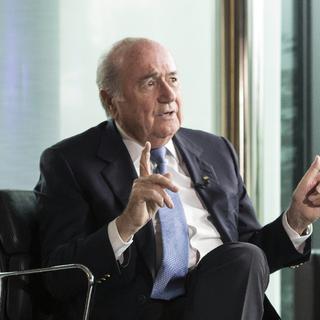 Sepp Blatter le 15 mai 2014, alors qu'il est encore président de la FIFA. [RTS - Laurent Bleuze]