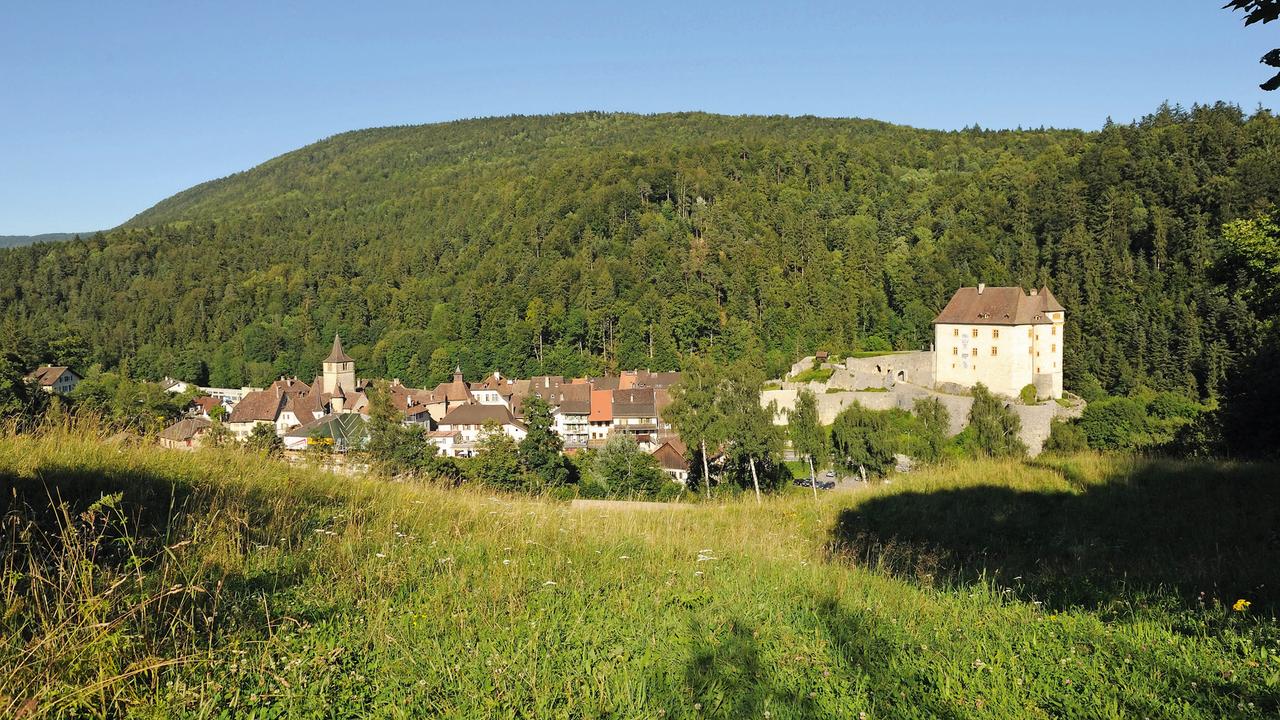 Les signataires ont prévu la possibilité de fusionner à trois sans Valangin, un village de la vallée du Val-de-Ruz. [RTS - Photos: L. Flusin et D. Martenet - L'Illustré]