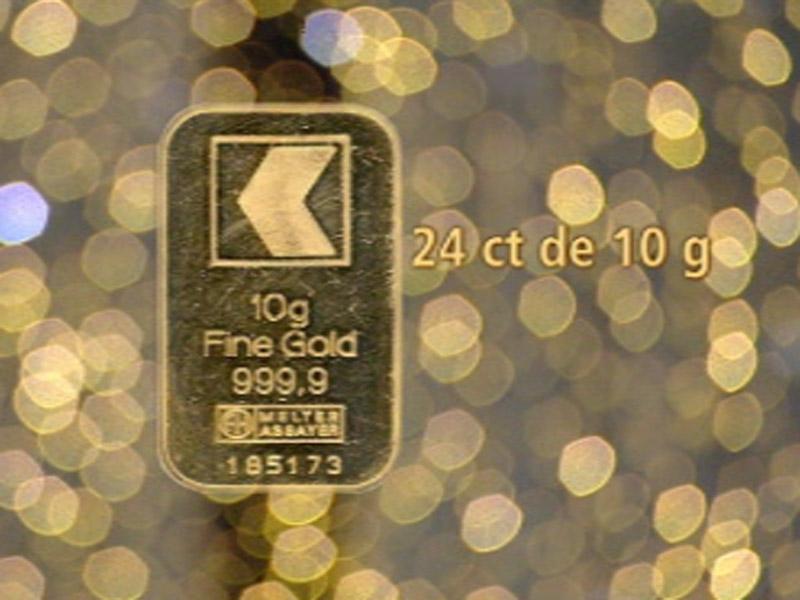 Lingot d'or 24 carats, 10 grammes