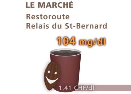 Restaurant Le Marché, du restoroute Relais du St-Bernard. [Daniel Bron/RTS]