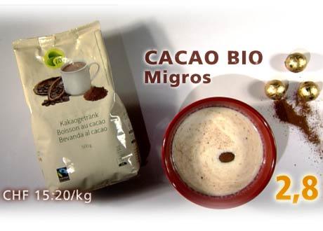 Cacao bio Fairtrade, de Migros. [RTS]