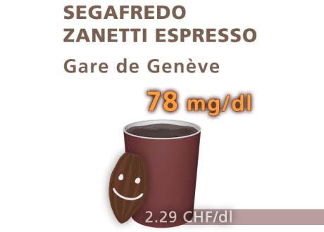 Chocolat Segafredo Zanetti Espresso, en gare de Genève. [Daniel Bron/RTS]