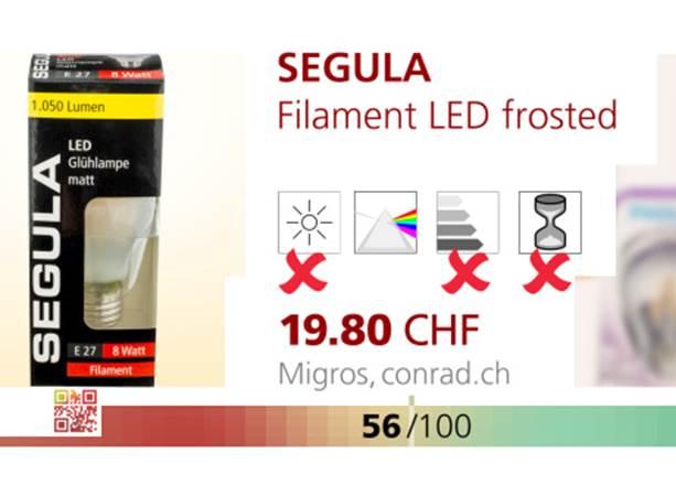SEGULA Filament LED frosted.