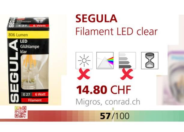 SEGULA filament LED clear.
