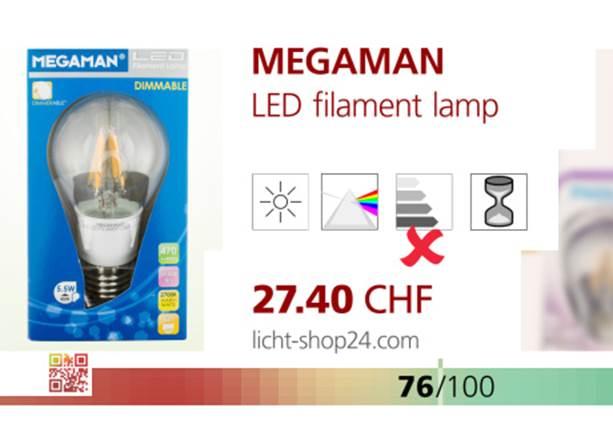 LED filament Lamp de MEGAMAN.